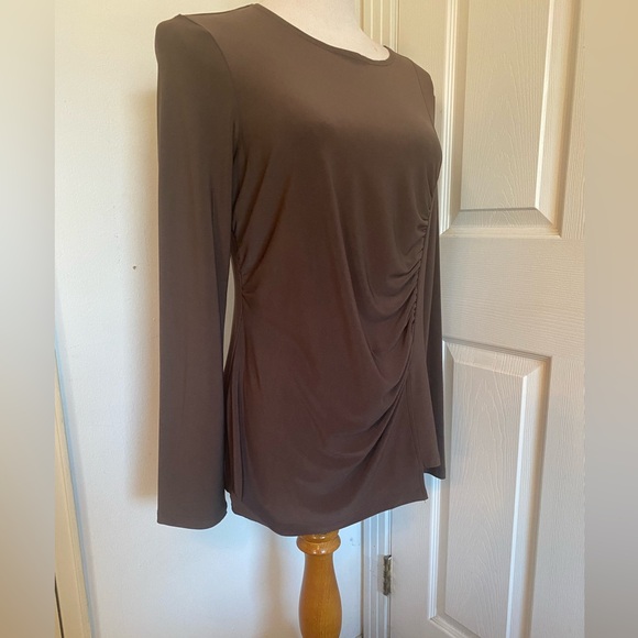 SOLD   Joseph Ribkoff Mocha Ruched Front - Picture 3 of 10